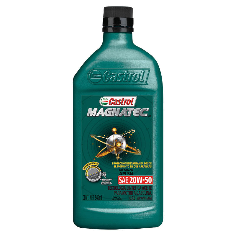 Aceite Magnatec SAE 20W-50 Castrol 1/4 gal (946 ml)