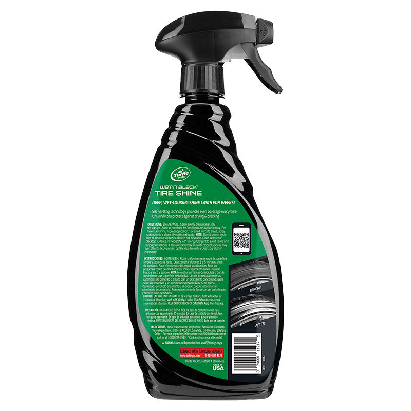 Turtle Wax Wet'n Black Tyre Cleaner & Shine 23 oz (680 ml)