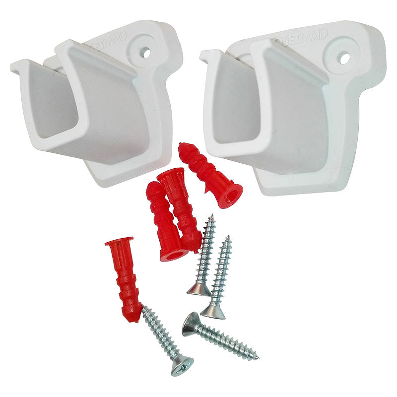 Paquete de 2 soportes laterales para clóset resina 5 x 5 cm