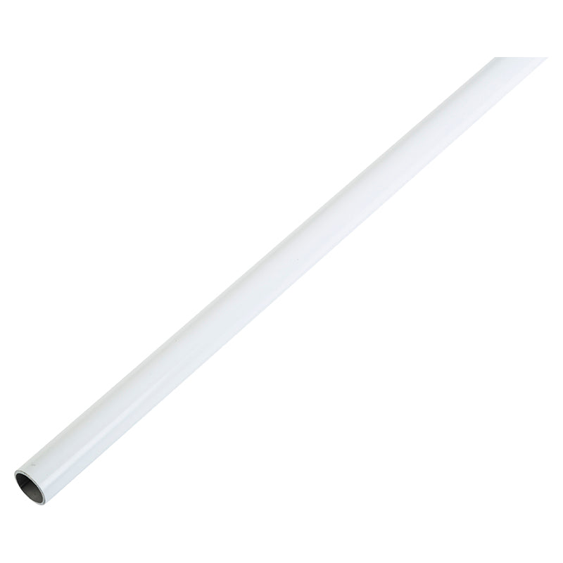 Tubo colgador de acero para clóset 120 x 2 cm blanco