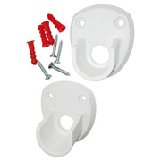 Paquete 2 soportes de resina para tubo colgador blancos