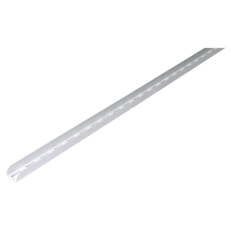Soporte tipo riel shelftrack de acero 122 x 2,5 cm blanco