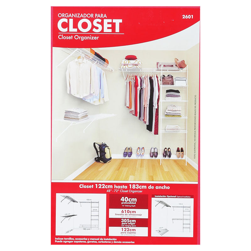 Clóset ajustable acero blanco 216 x 183 x 40 cm