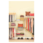 Adjustable white steel wire closet shelving 91 to 244 cm x 30 cm