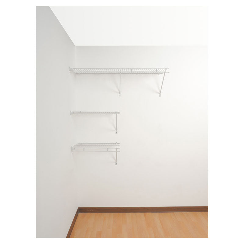 Clóset de rejilla fijo acero blanco 216 x 122 cm x 30 cm