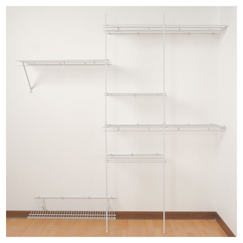 Clóset de rejilla ajustable acero blanco 213 a 274 x 40 cm de profundidad