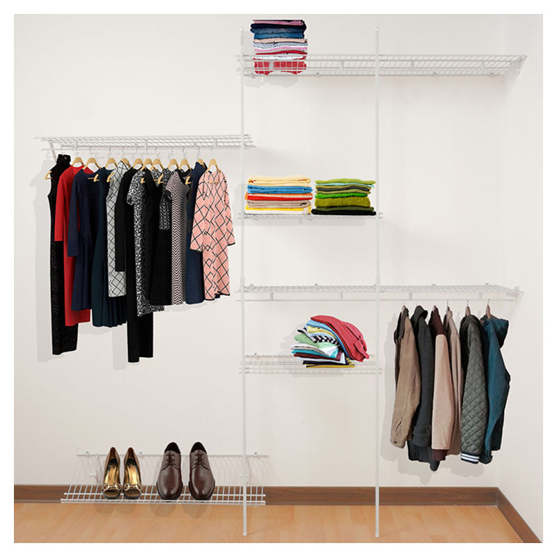 Clóset de rejilla ajustable acero blanco 213 a 274 x 40 cm de profundidad