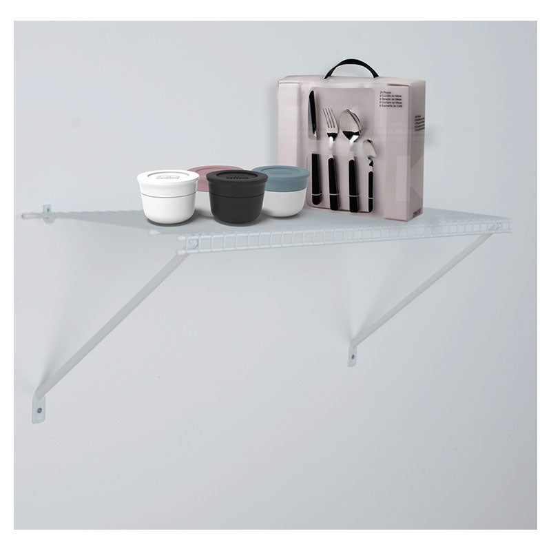 White Steel Closet Shelf Kit 31 x 91 x 30 cm