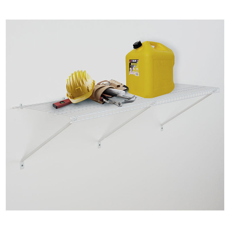 White Steel Closet Shelf Kit 31 x 122 x 40 cm