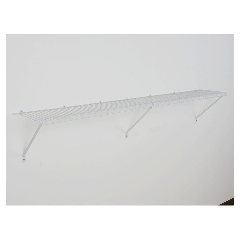 White steel closet shelf kit 31 x 183 x 30 cm