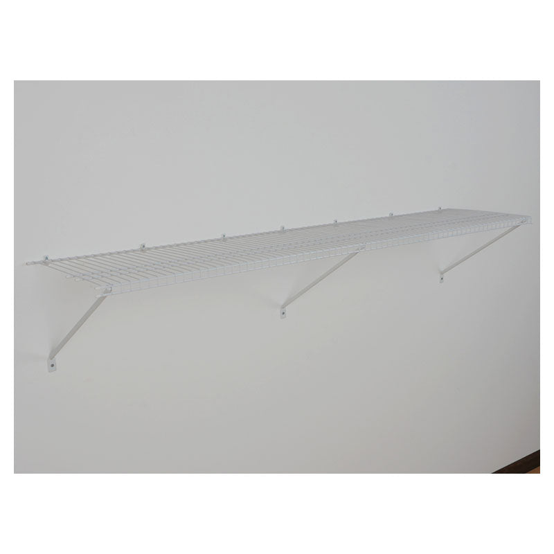 White steel closet shelf kit 31 x 183 x 30 cm