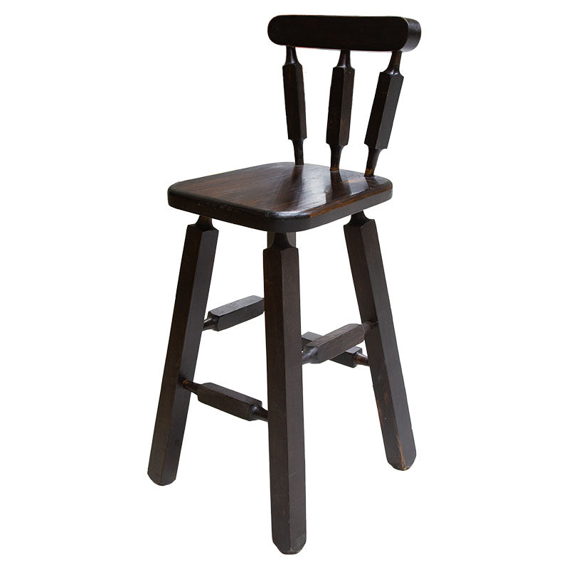 Aged cypress chair, 65 cm