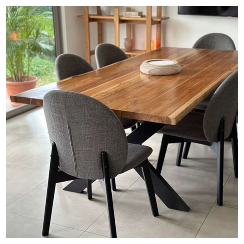 Natural teak tabletop 3 x 100 x 220 cm