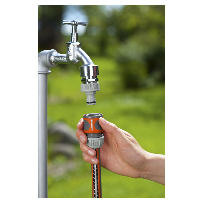 Quick connect hose adapter for 1/2" and 5/8" ABS plastic hoses