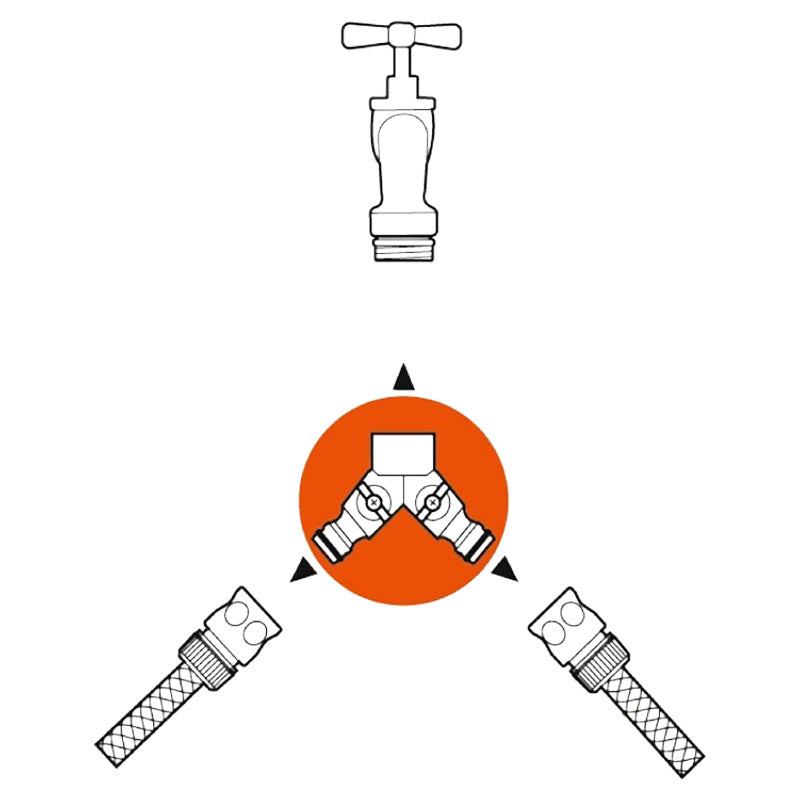 2-way ABS plastic "Y" splitter