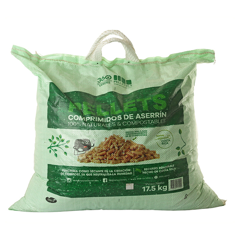 Saco de pellets (comprimidos de aserrín) 17.5 kg
