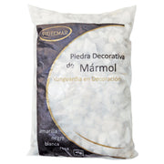 Piedra decorativa mármol blanca 1/2" 2 kg