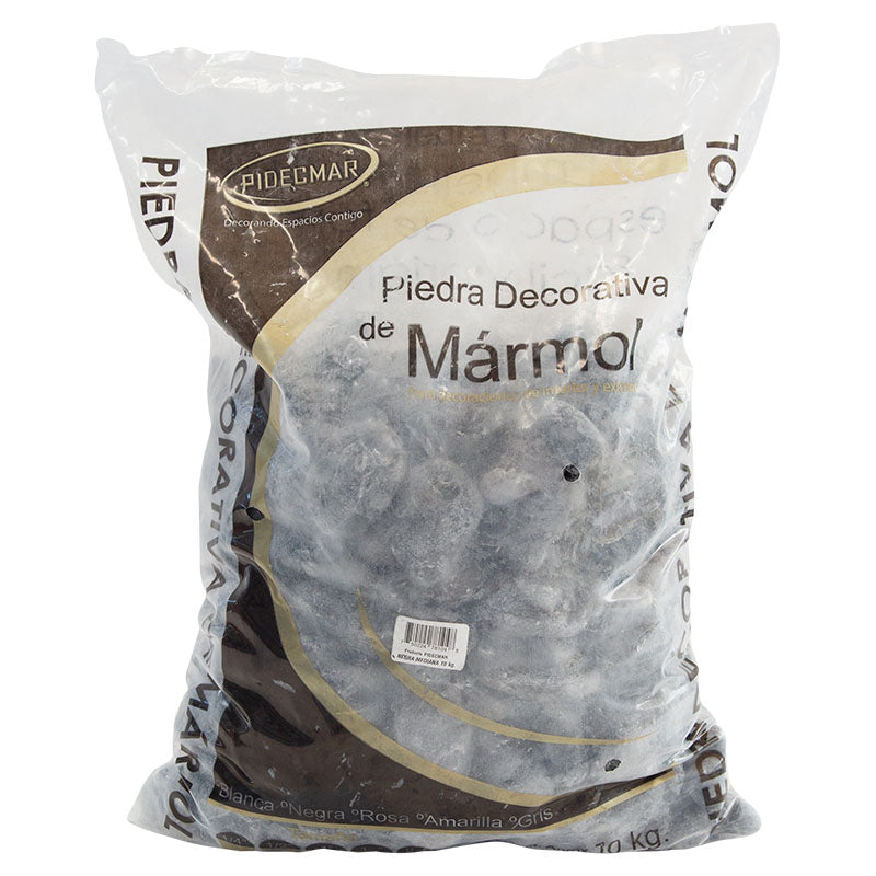 Piedra decorativa mármol negra 11/2" 10 kg