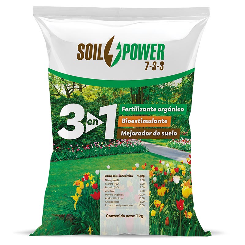 Abono orgánico 3 en 1 Soil Power 1 kg