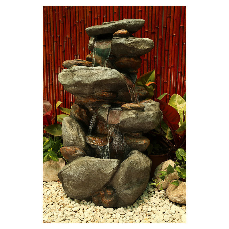 Fuente Amazonas acabado piedra 97 x 54 x 44 cm con luz led