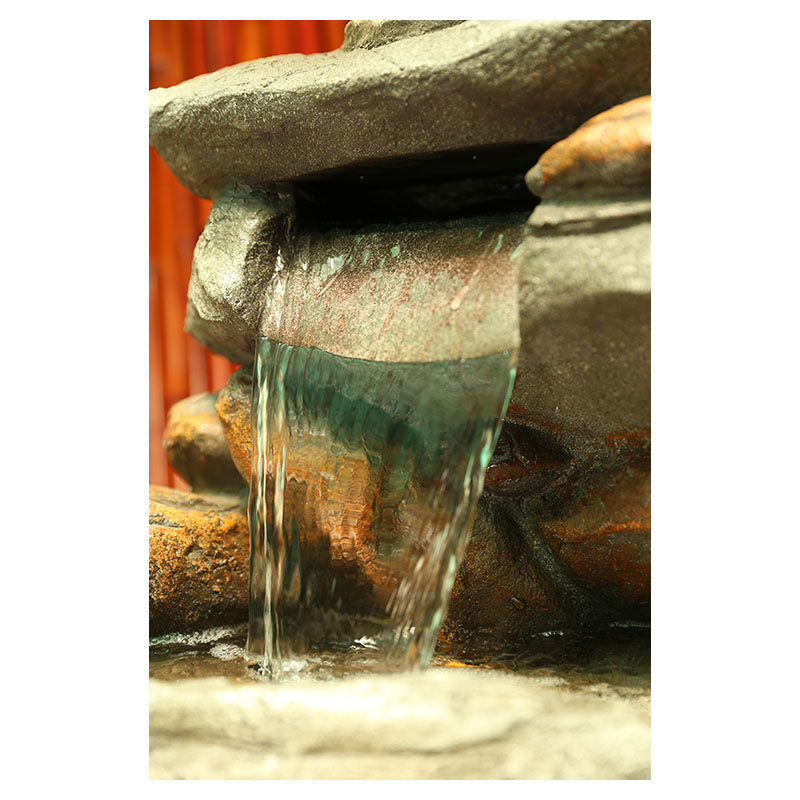Fuente Amazonas acabado piedra 97 x 54 x 44 cm con luz led