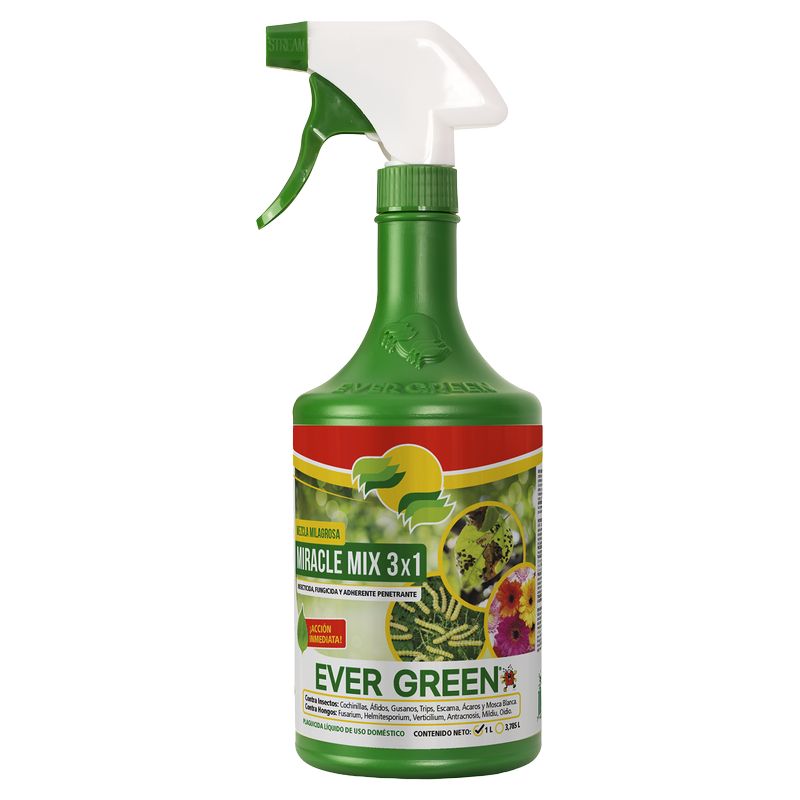 Miracle Mix 3 en 1 (insecticida, fungicida y adherente) 1 litro