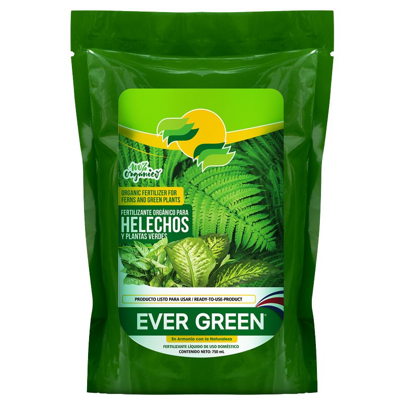 Fertilizante orgánico para helechos y plantas verdes 750 ml