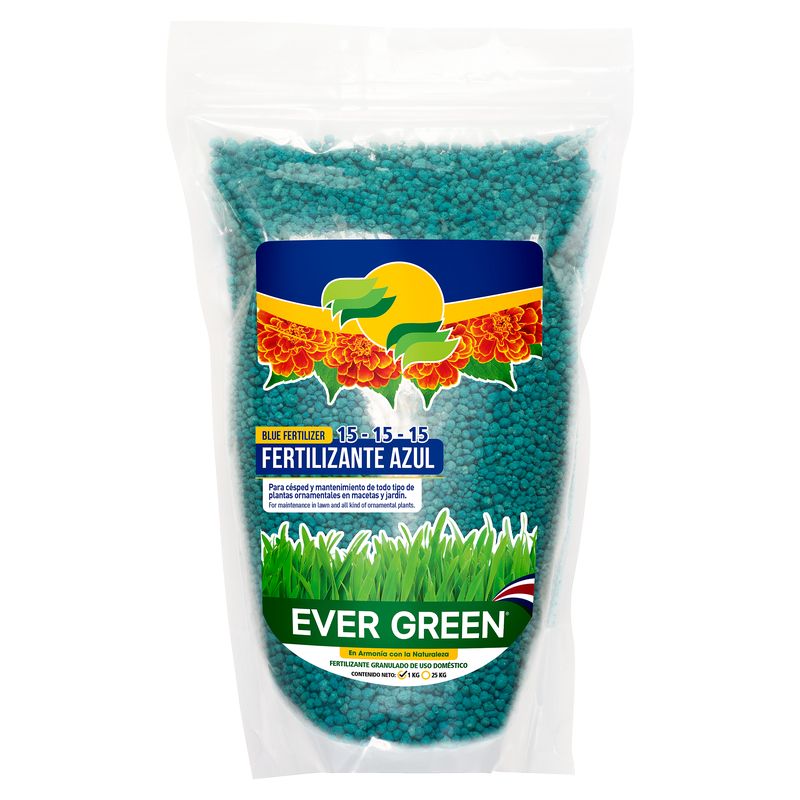 Fertilizante azul 15-15-15 jardín 1 kg