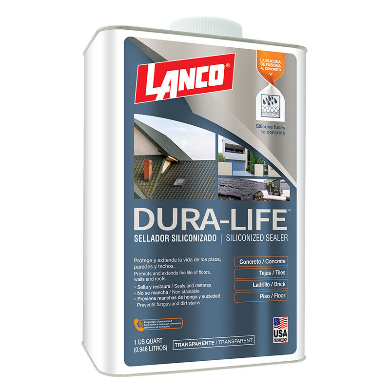 Sellador siliconizado Dura-Life transparente 1/4 gal Lanco