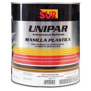 Unipar white polyester putty kit for metal 1 gal