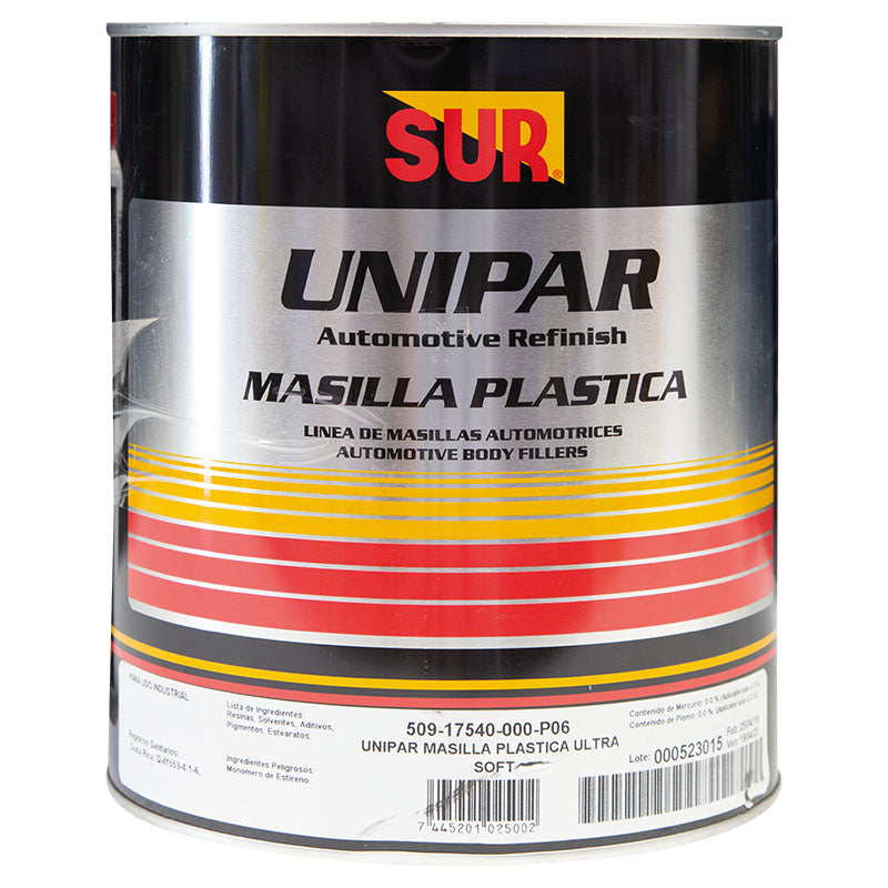 Kit masilla poliéster para metal Unipar blanca 1 gal