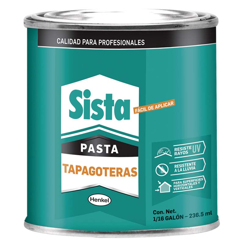 Pasta tapagoteras negro mate 1/16 gal