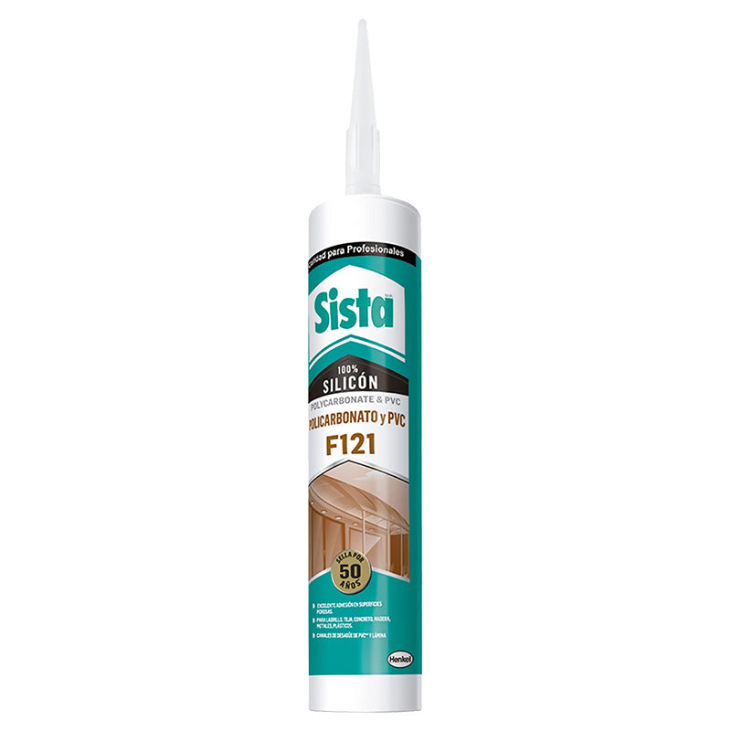 Sista - F121 Polycarbonate and PVC Silicone 300 ml transparent