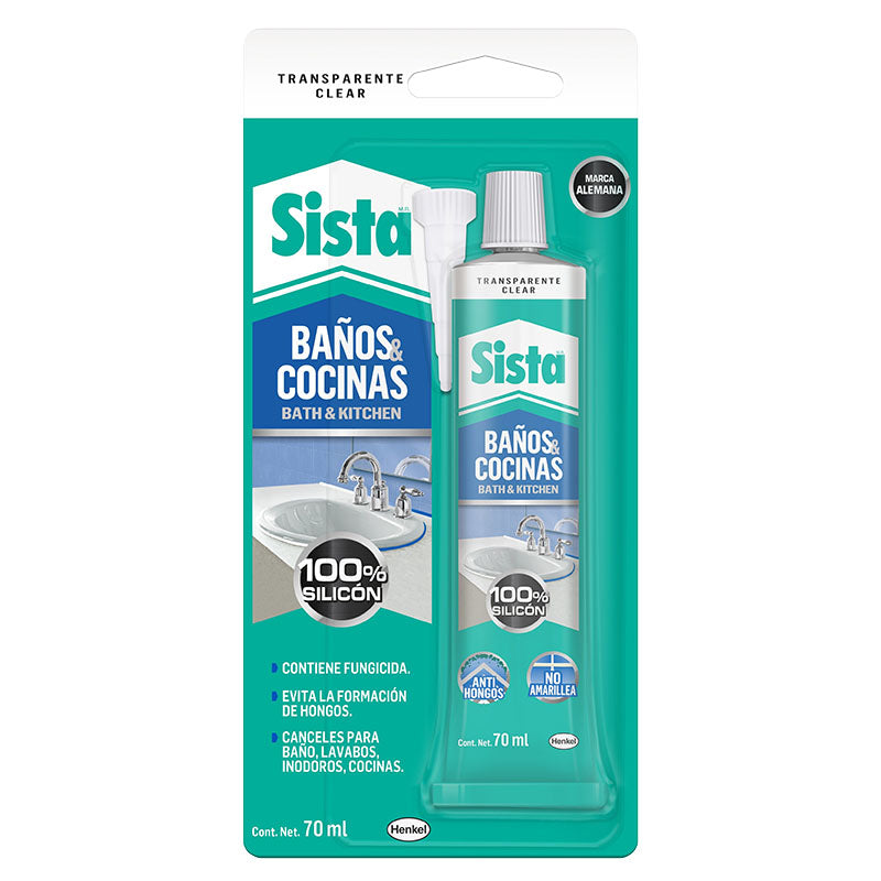Sista - F101 Bathroom and Kitchen Silicone 70 ml transparent