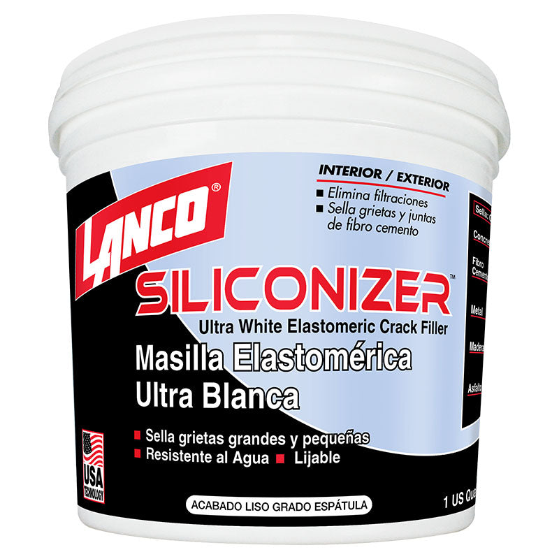 Masilla elastomérica Siliconizer ultra blanca 1/4 gal