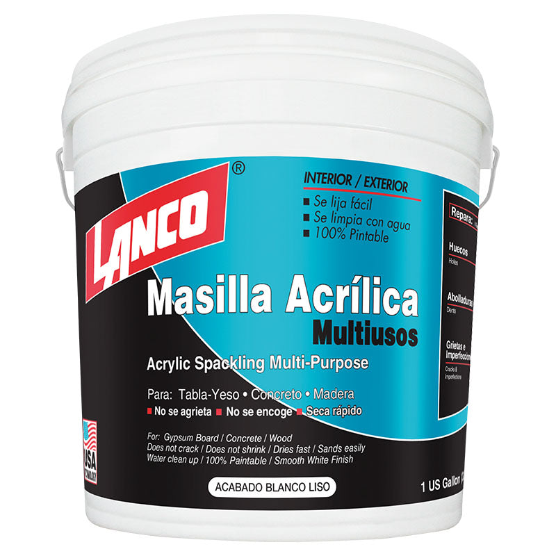 Masilla acrílica multiusos blanca 1 gal