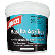 Masilla acrílica multiusos blanca 1/4 gal