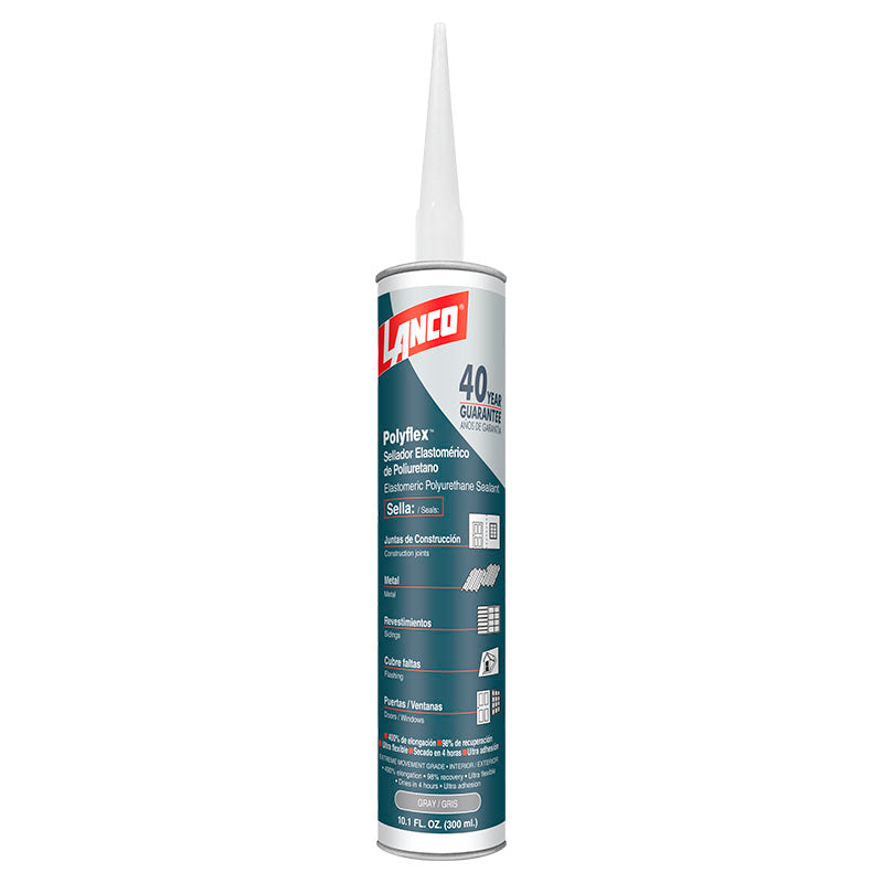 Sellador elastomérico poliuretano PolyFlex para juntas 300 ml aluminio