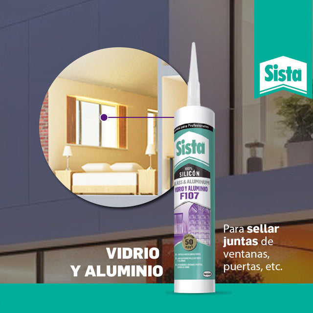 Sista - F107 Silicone Glass and Aluminum 300 ml Clear