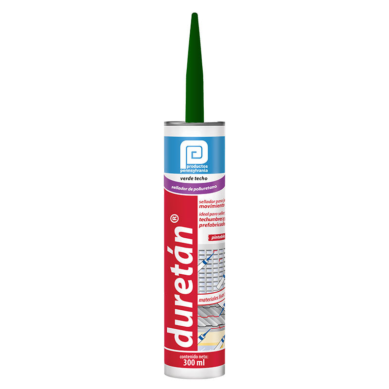 Sellador poliuretano Duretán 300 ml verde