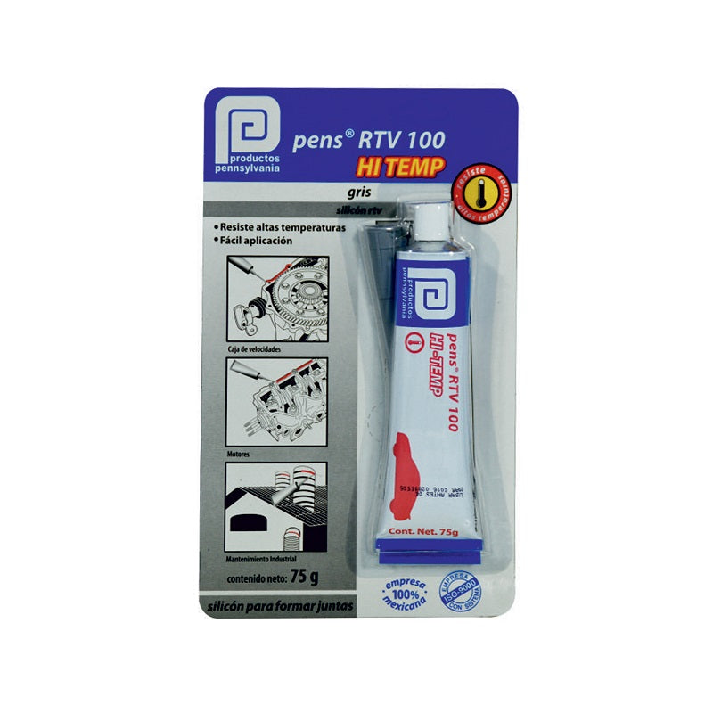 Silicón alta temperatura 75 g gris