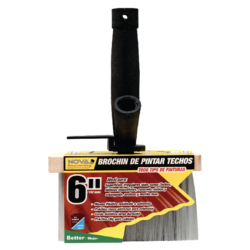 6" mixed filament ceiling brush with plastic handle