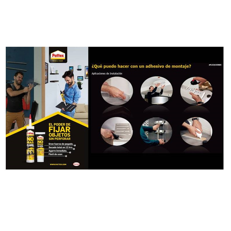 Pattex - No más clavos adhesivo de montaje 353 g blanco