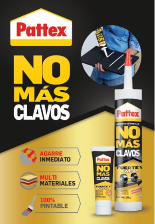 Pattex - No más clavos adhesivo de montaje 353 g blanco