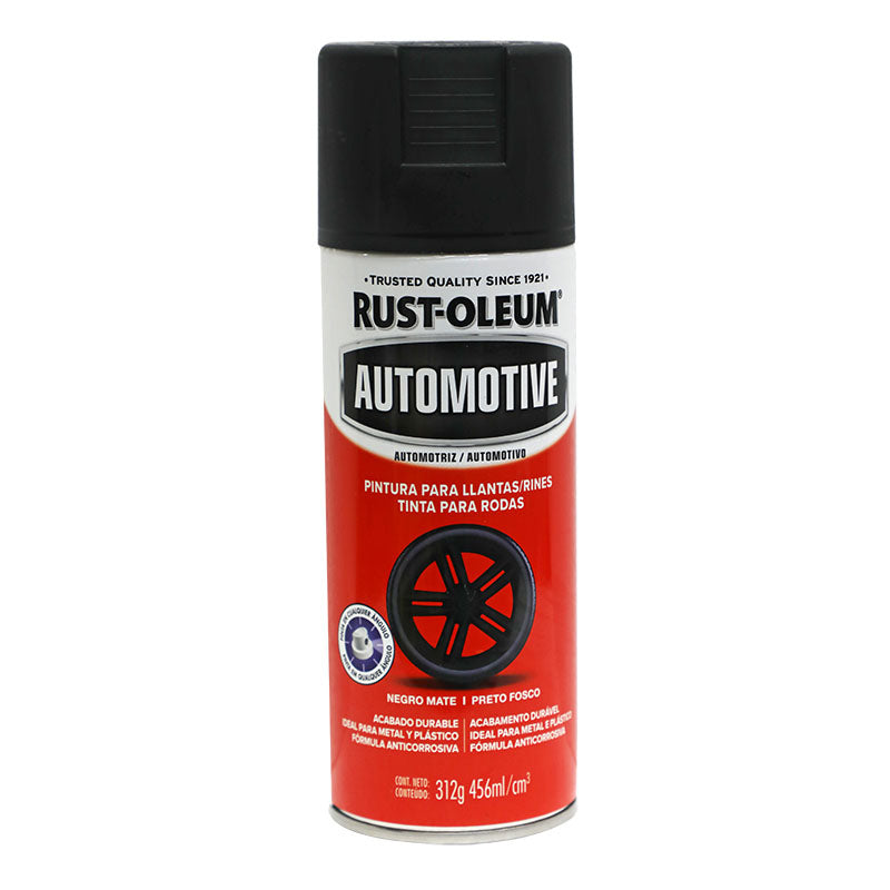 Spray automotriz aros negro mate 312 gramos