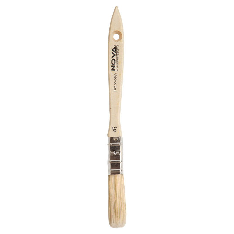 1/2" mixed filament brush, wooden handle