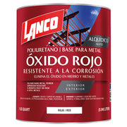 Anticorrosivo poliuretano base minio 1/4 gal Lanco