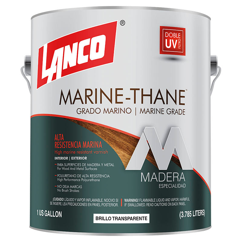 Barniz marino Marine-Thane transparente brillante 1 gal Lanco