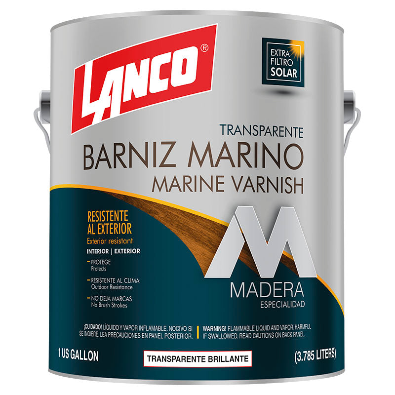 Barniz marino transparente brillante 1 gal Lanco