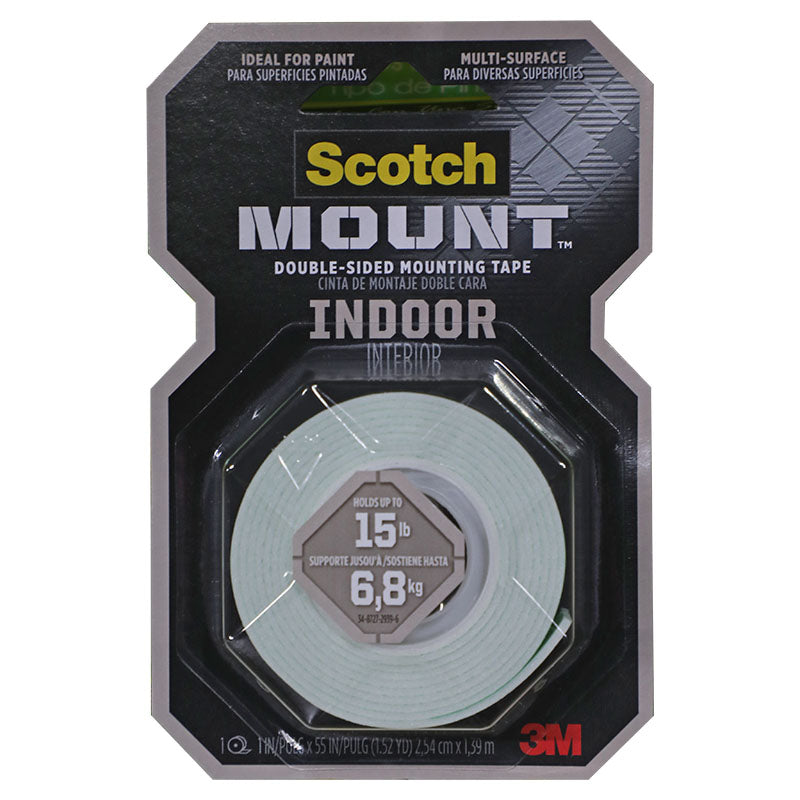 Cinta doble cara 1" x 1,4 m blanca
